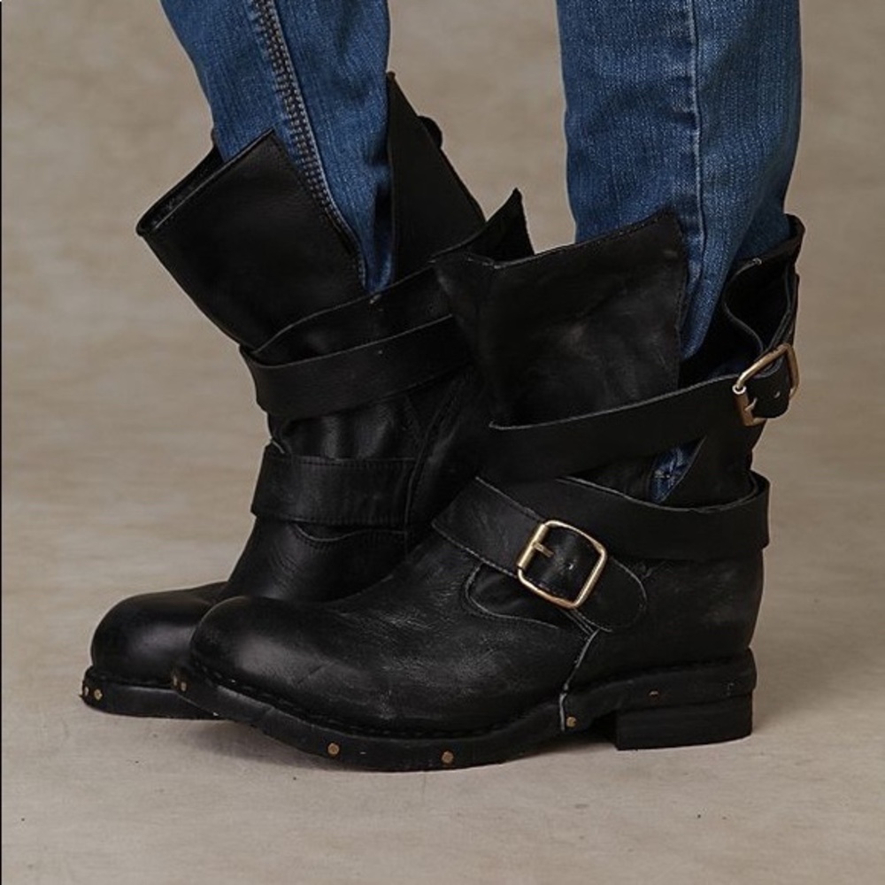 Jeffrey Campbell Brit Strap Motorcycle Booties
